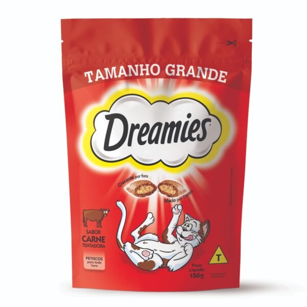 Petisco Dreamies para Gatos Adultos Sabor Carne 150g