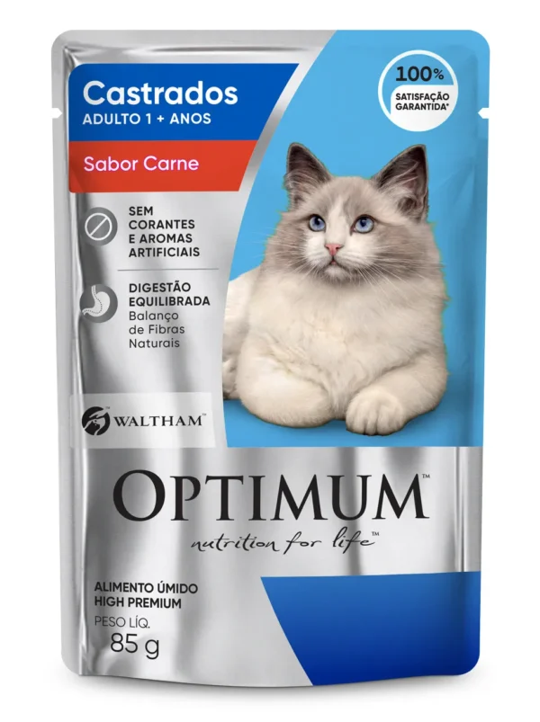 Sachê Optimum Cat Castrado Carne 85g