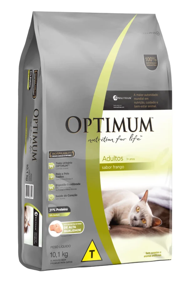 Ração Optimum Gatos Adultos Frango 10,1kg