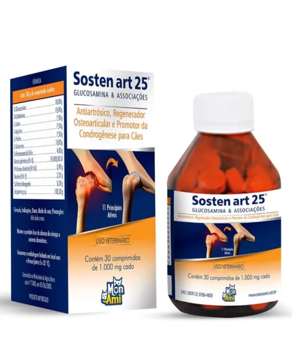 Sosten Art 25 - Antiartrósico, Regenerador Osteoarticular e Promotor da Condrogênese para Cães - 30 Comprimidos