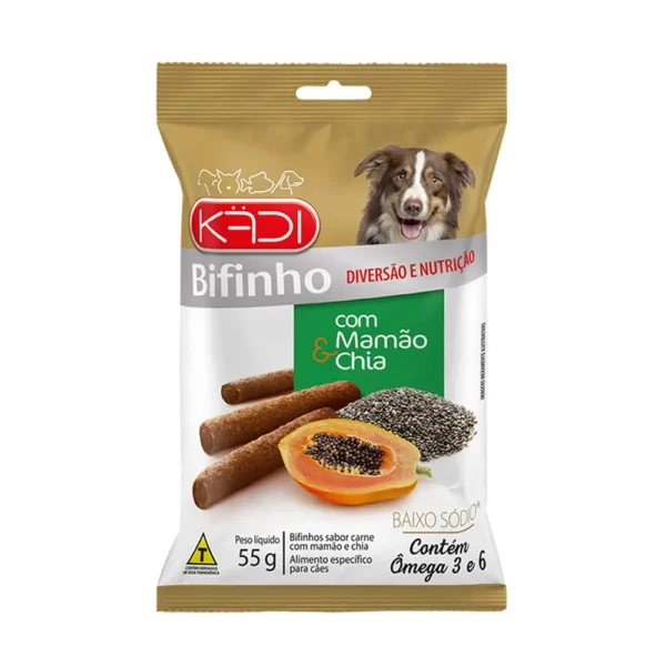 Bifinho Kadi Sabor Carne com Mamão e Chia 55g