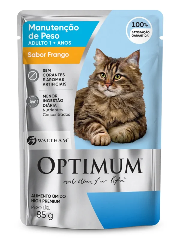 Sachê Optimum Cat Manutenção de Peso Frango 85g