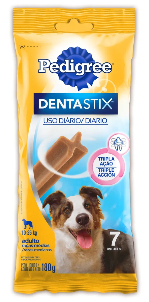 Dentastix Pedigree Adulto Raças Médias 7 Unidades 180g