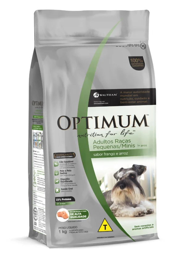 Ração Optimum Cães Adultos Raças Pequenas/Minis Frango e Arroz 1kg