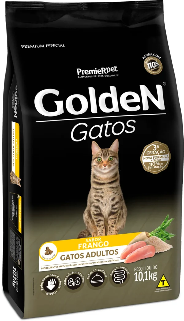 Ração Golden Gatos Adultos Frango 10,1kg