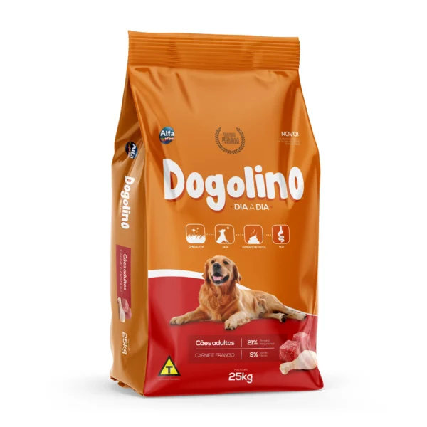 Ração Dogolino Cães Adultos Carne e Frango 25kg - Image 2